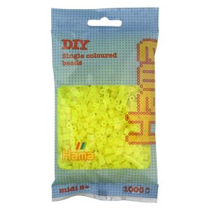 Hama midi perler 1000 pcs neon yellow