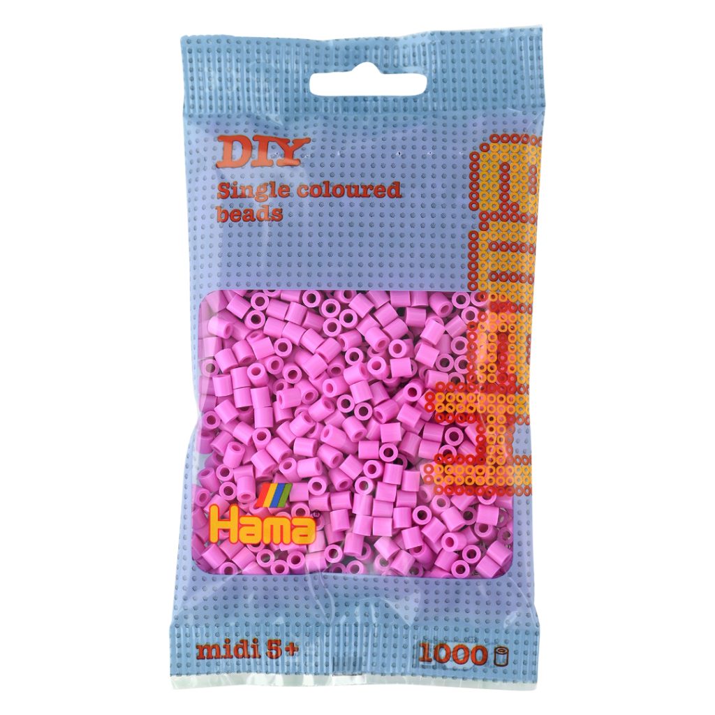 Hama midi perler 1000 pcs pastel pink