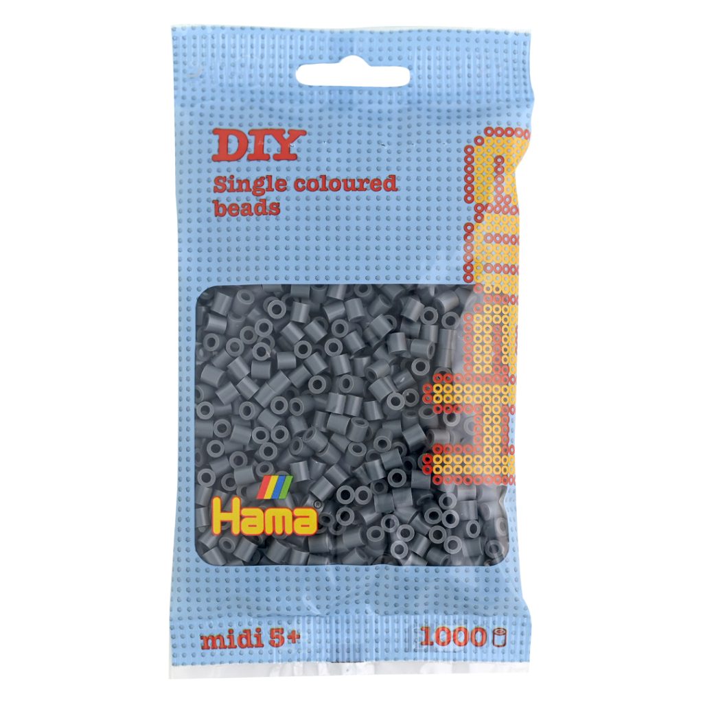 Hama midi perler 1000 pcs dark grey