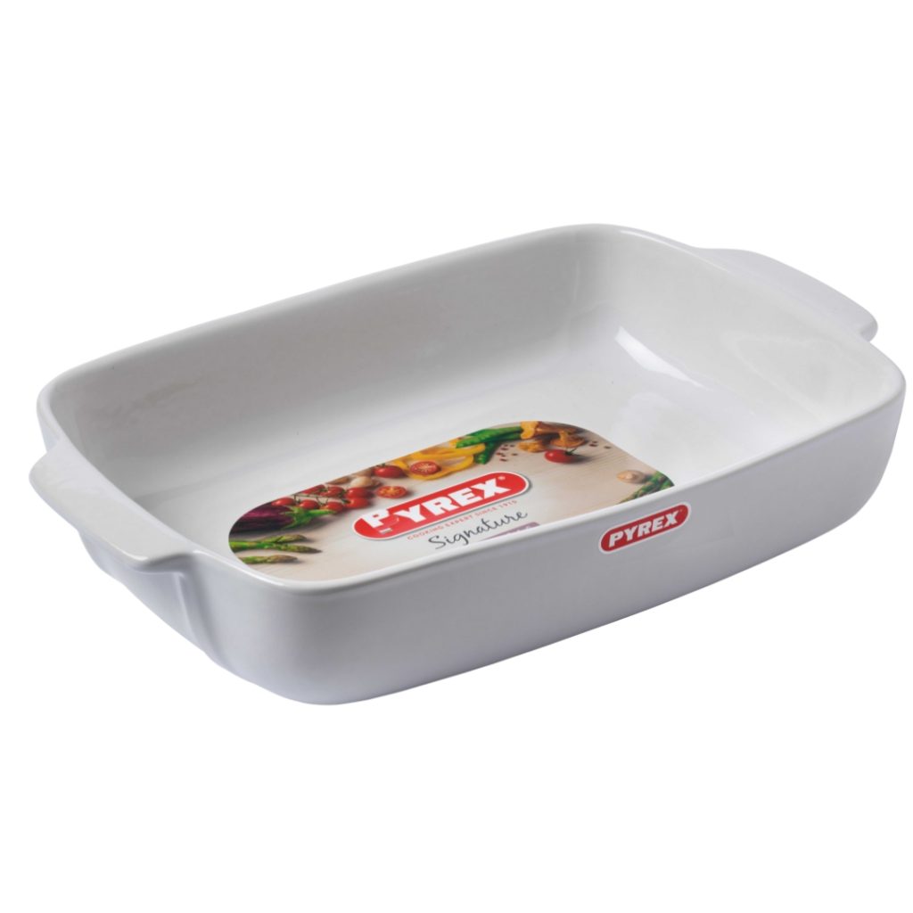 Pyrex signatur ildfast form hvit 35x25 c