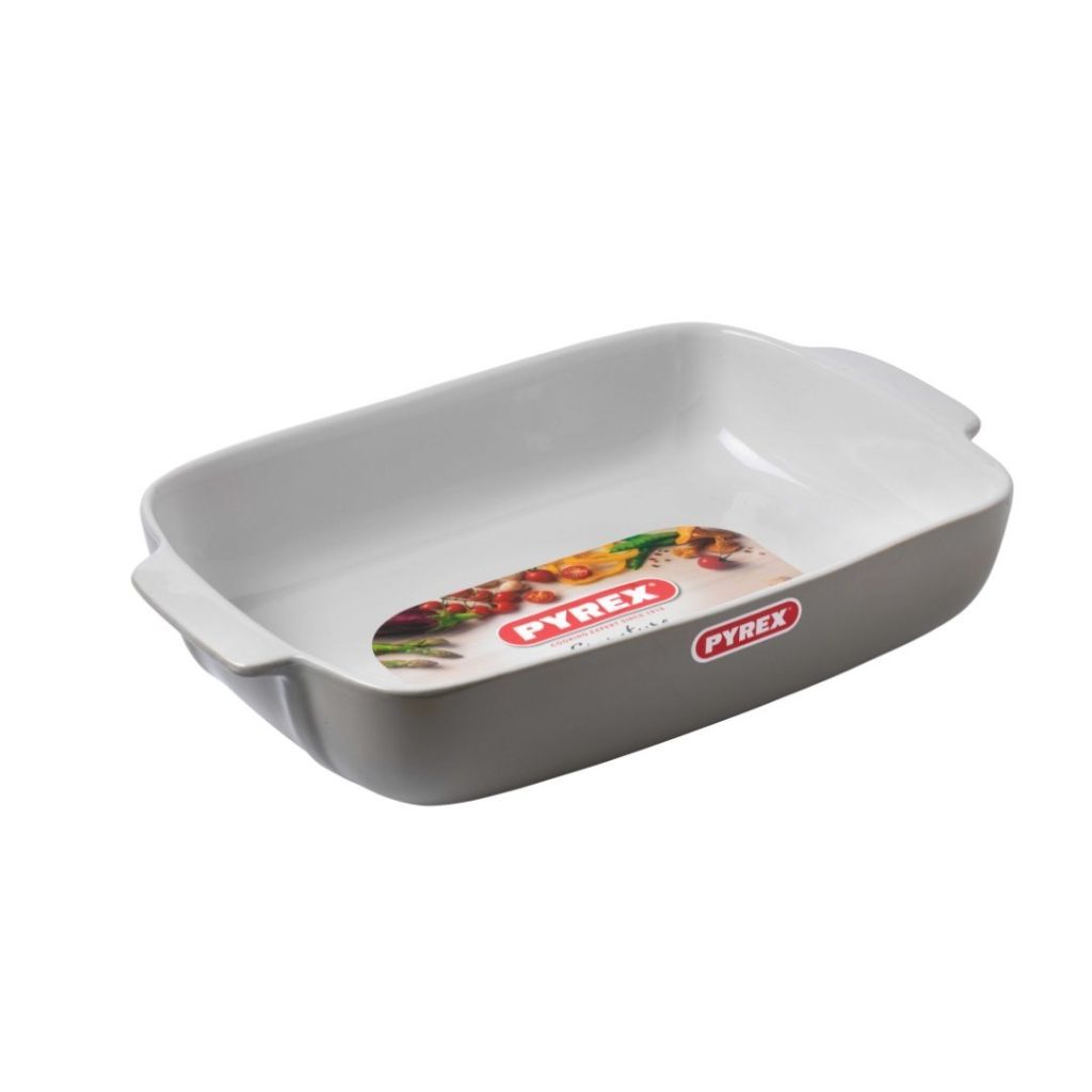 Pyrex signatur ildfast form hvit 30x22 c