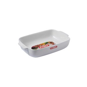 Pyrex signatur ildfast form hvit 25x19 c