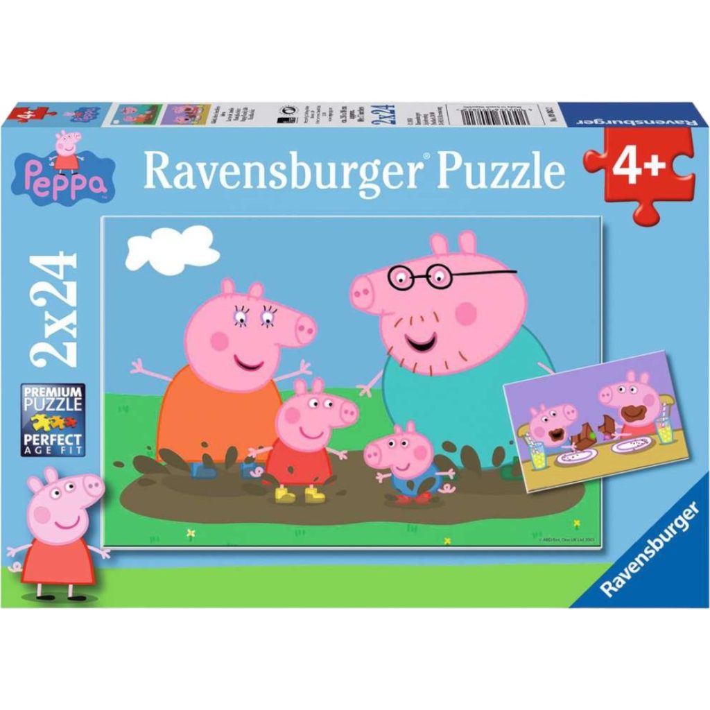 Puslespill peppa gris 2 x 24 brikker