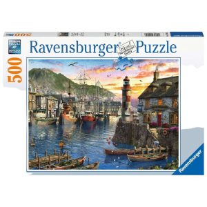 Ravensb soluppgang ved havnen 500p