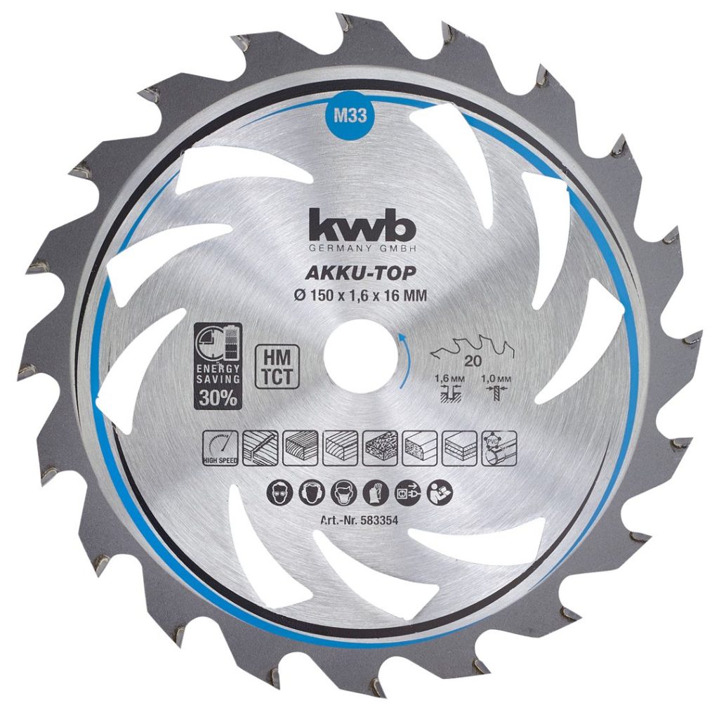 Kwb sirkelsagblad tct medium fin ø150/ø1