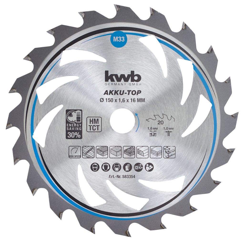 Kwb sirkelsagblad tct medium tynn ø150/ø
