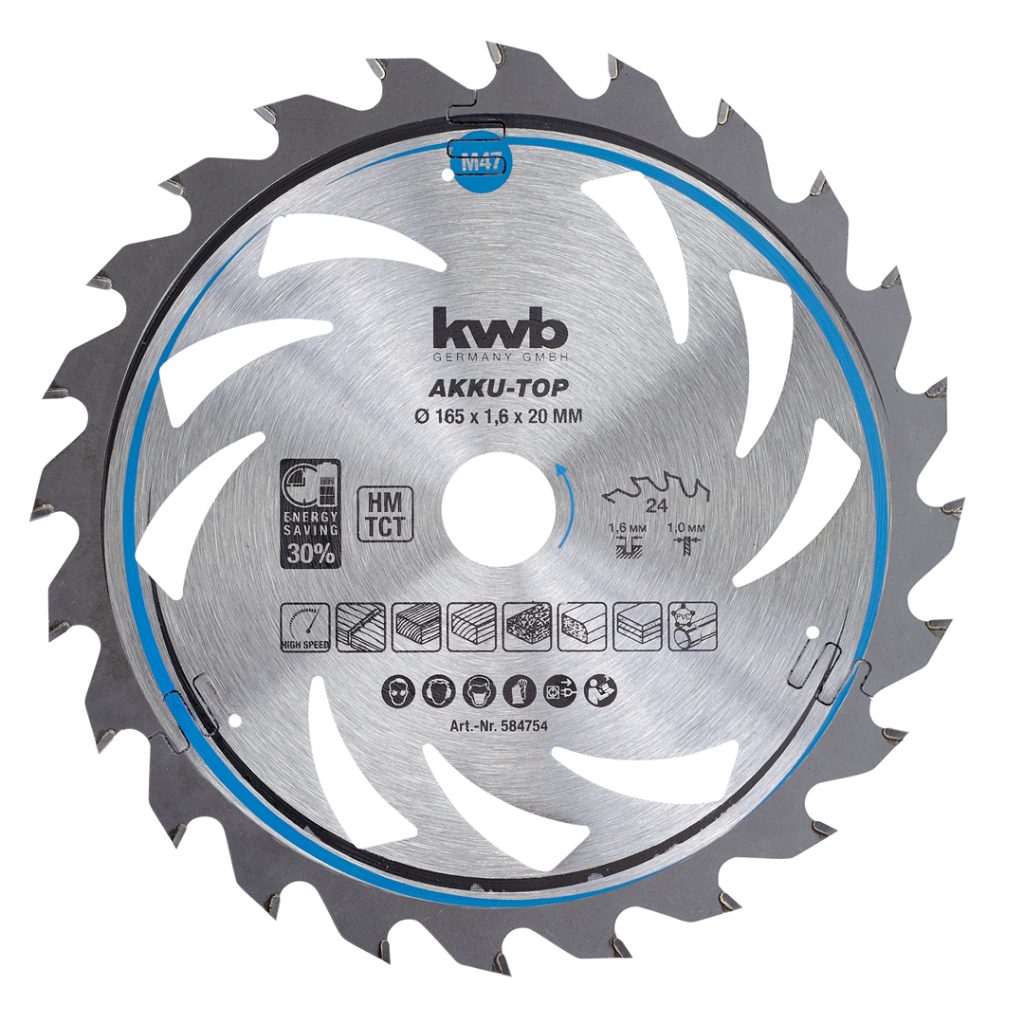 Kwb sirkelsagblad tct medium tynn ø165/ø