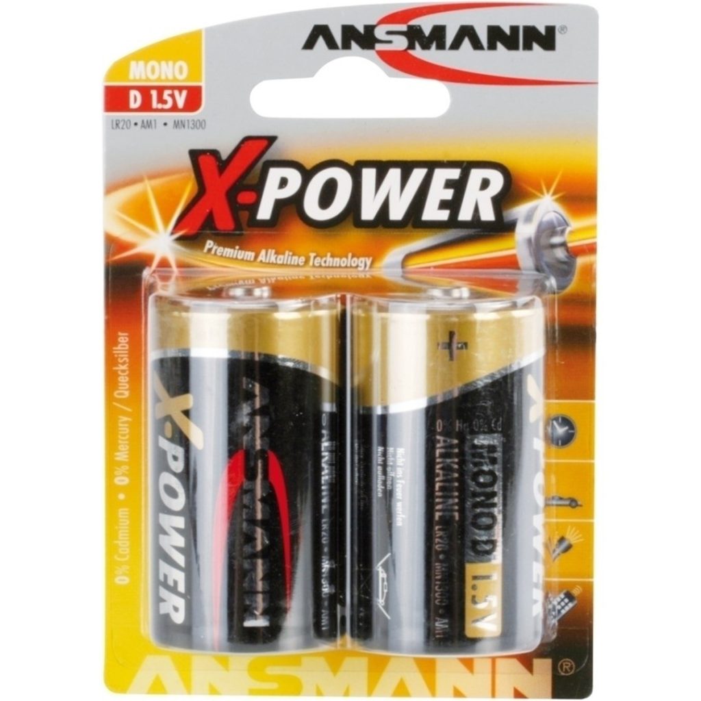 Ansmann batteri x-power d / lr20 2pk