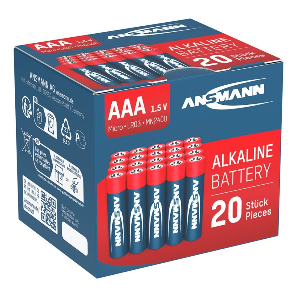 Ansmann batteri aaa / lr03 20 pakning
