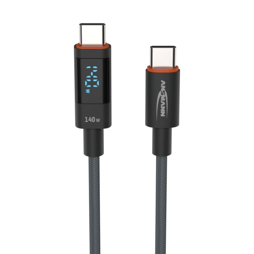 Ansmann kabel usb-c til usb-c 2m 140w