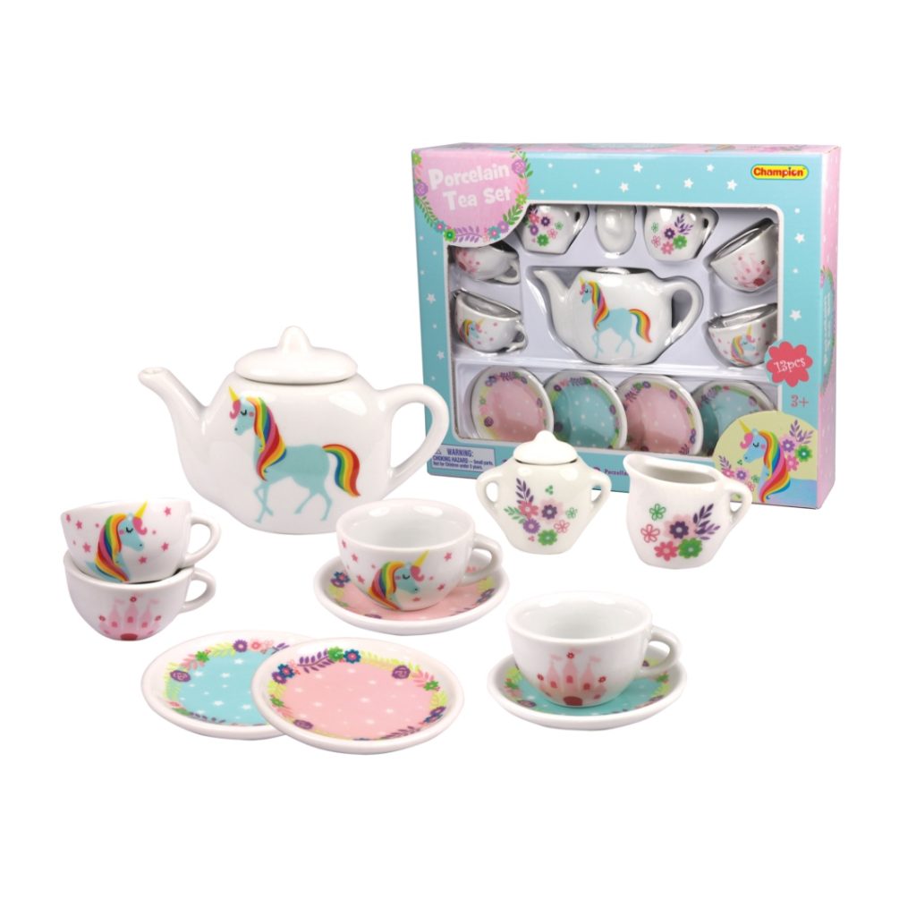 Tesett i porselen unicorn 1