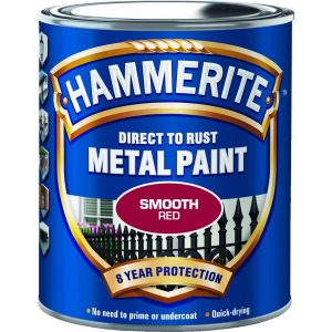 Hammerite glatt finish rød 250 ml