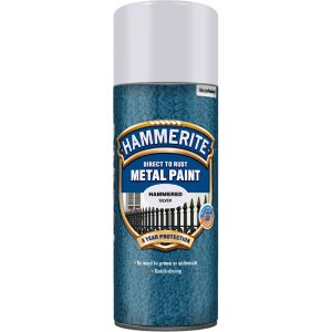 Hammerite hammerslag finish sølv spray