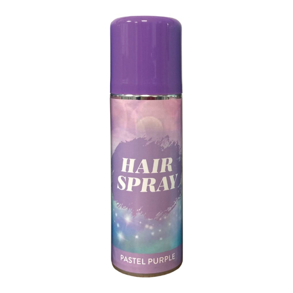 Hair spray pastel purple