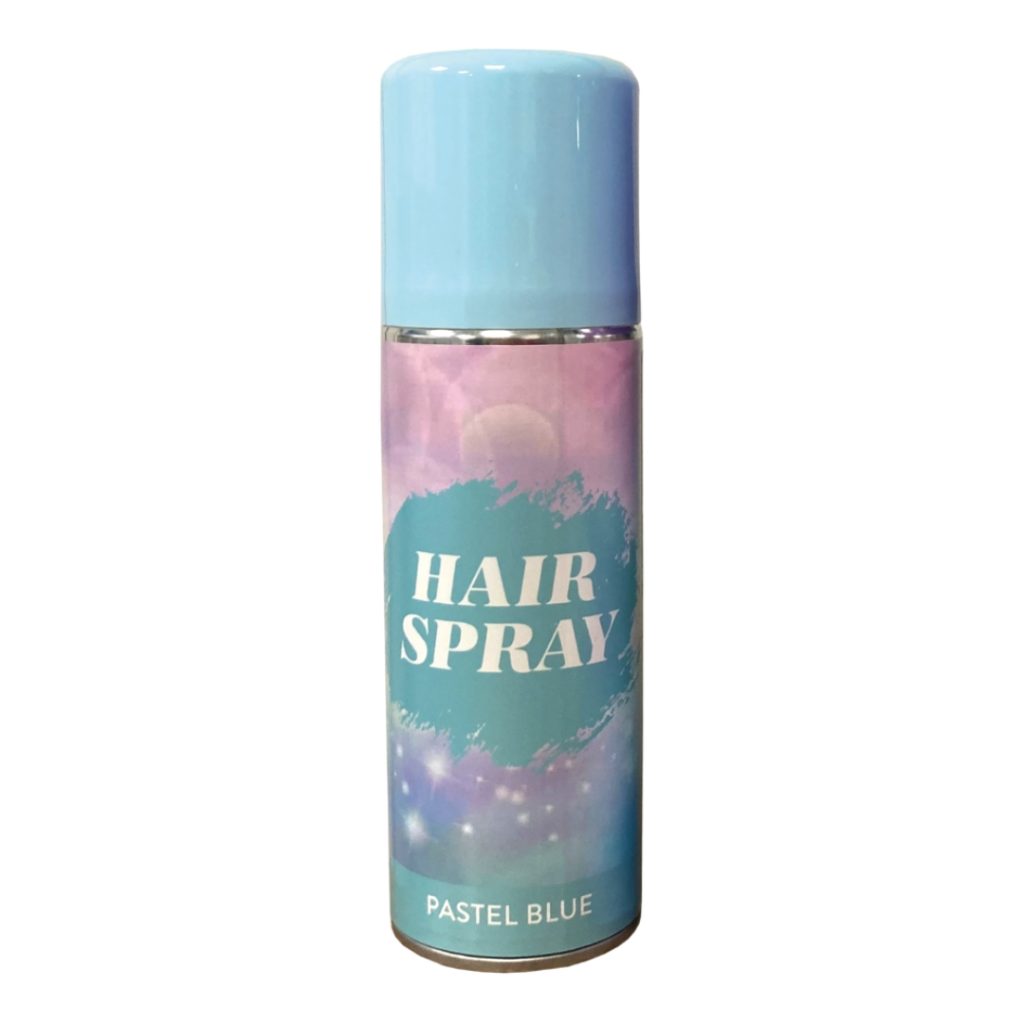 Hair spray pastel blue