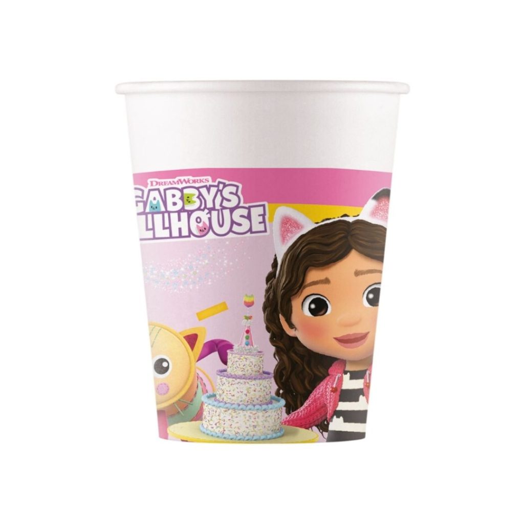 Papir kopp gabbys dollhouse 8-p