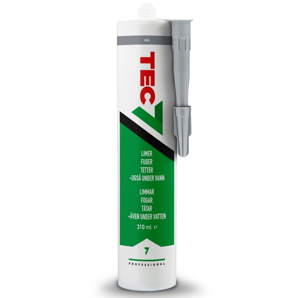 Tec7 fugemasse grå 310ml