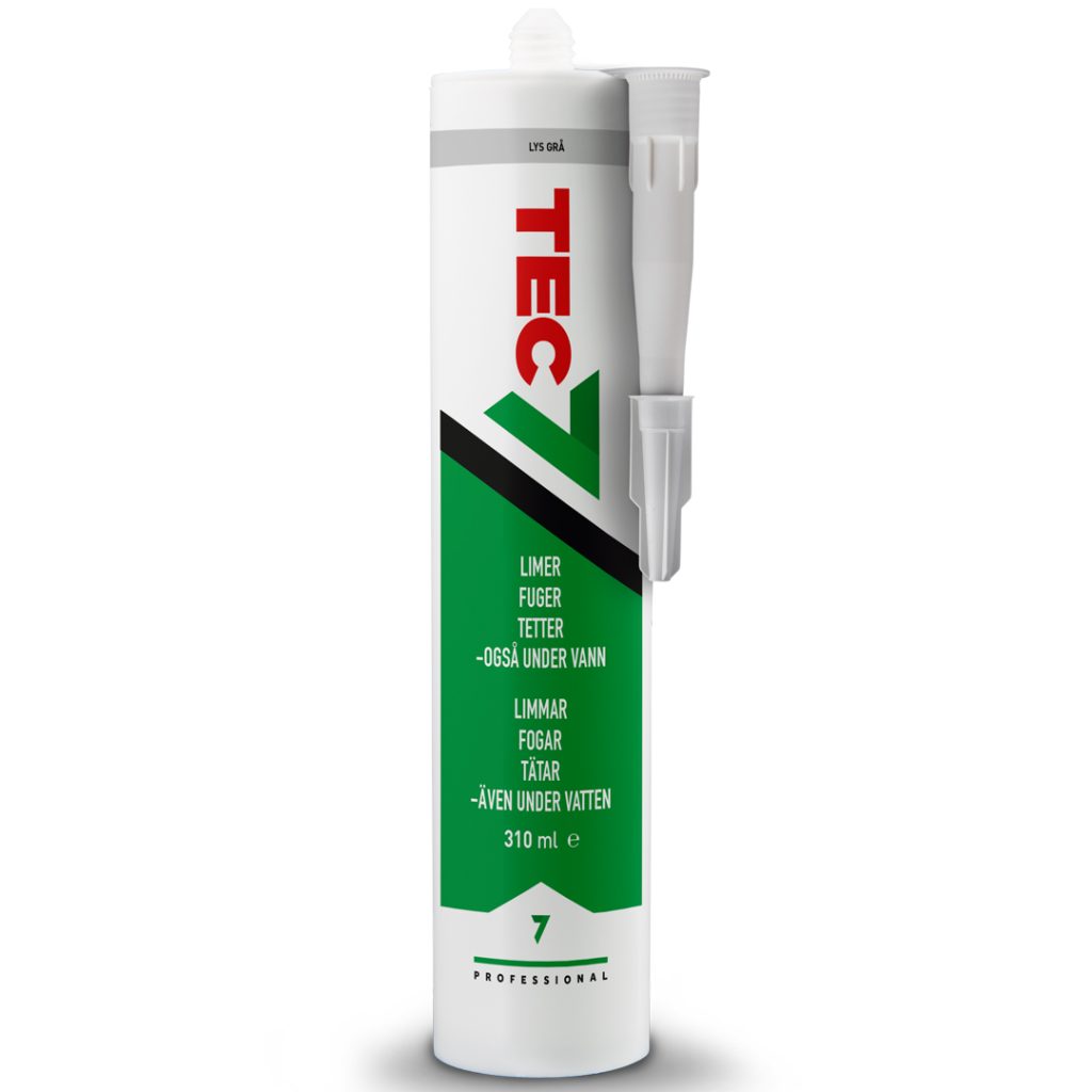 Tec7 fugemasse lys grå 310ml