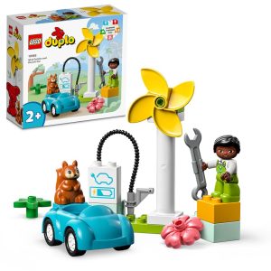 Lego vindmølle og elbil