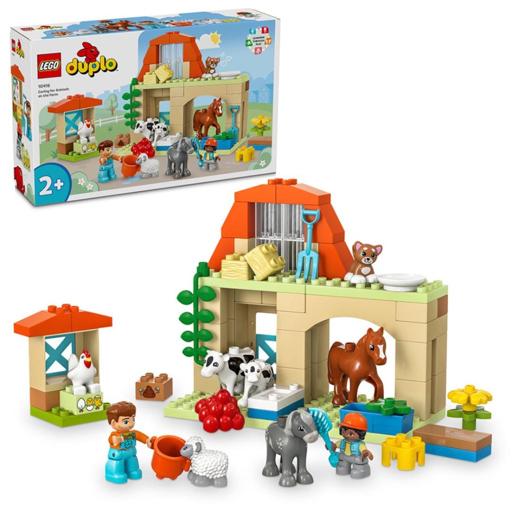 Lego dyrestell på gården