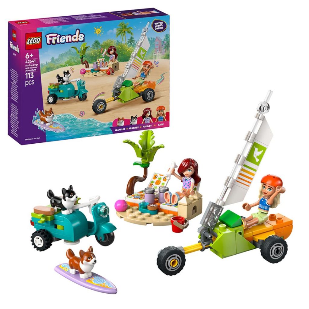 Lego lekesett med surfende hunder og sco