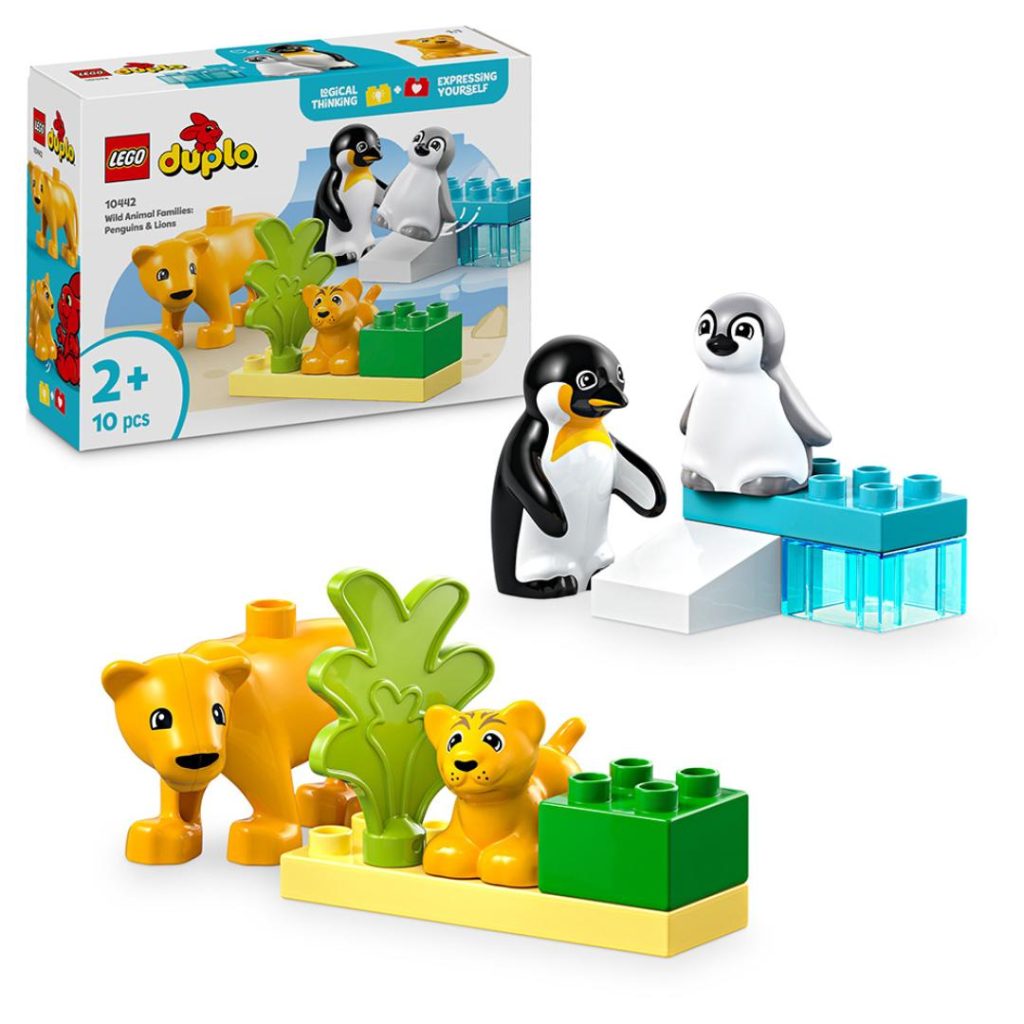 Lego villdyrfamilier pingviner og løver