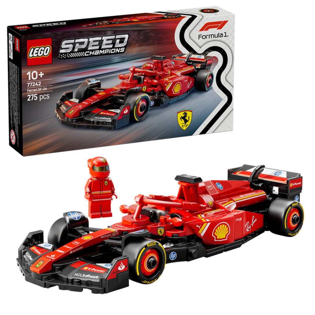 Lego ferrari sf-24 f1-racerbil