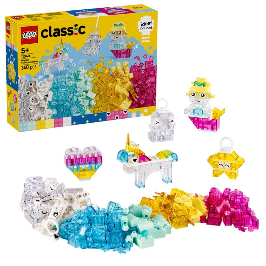 Lego magisk boks med gjennomsiktige klos