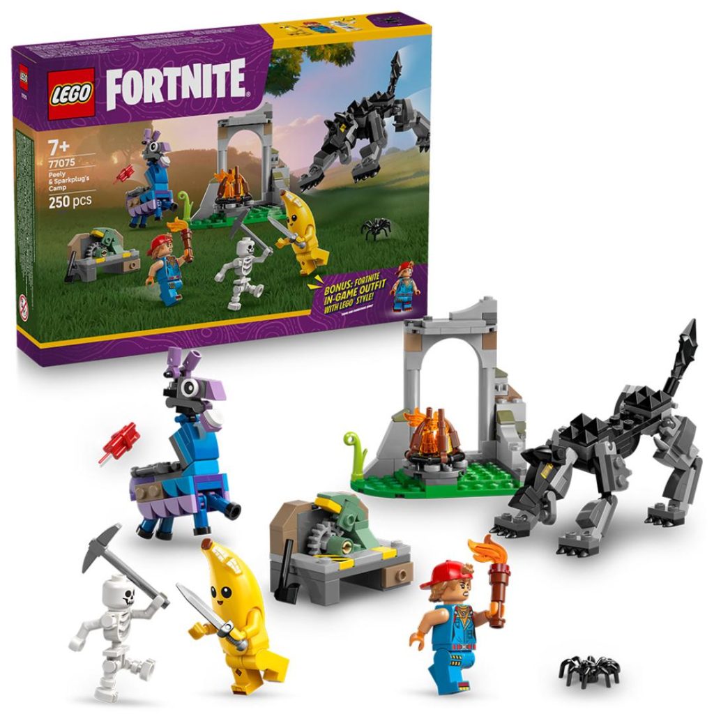 Lego peely og sparkplug slår leir på sle