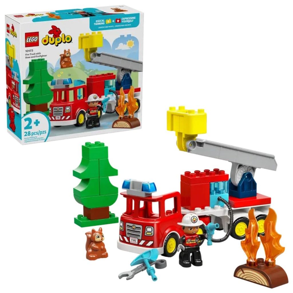 Lego brannbil med slange og brannmann