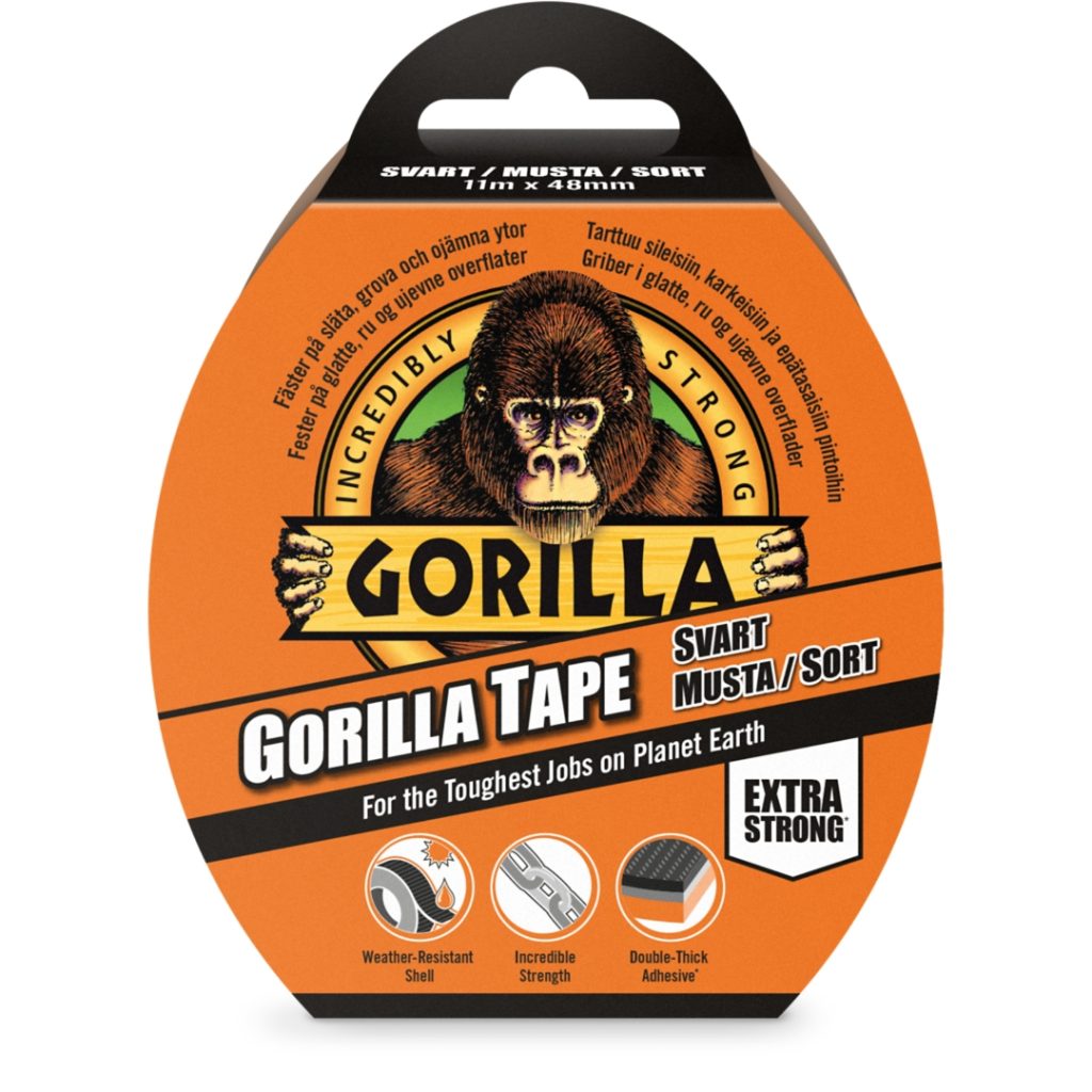 Gorilla tape svart 11 m