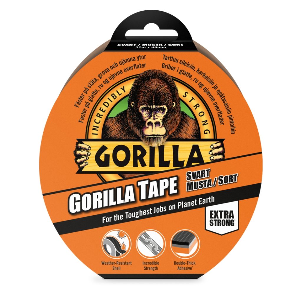 Gorilla tape svart 32 meter