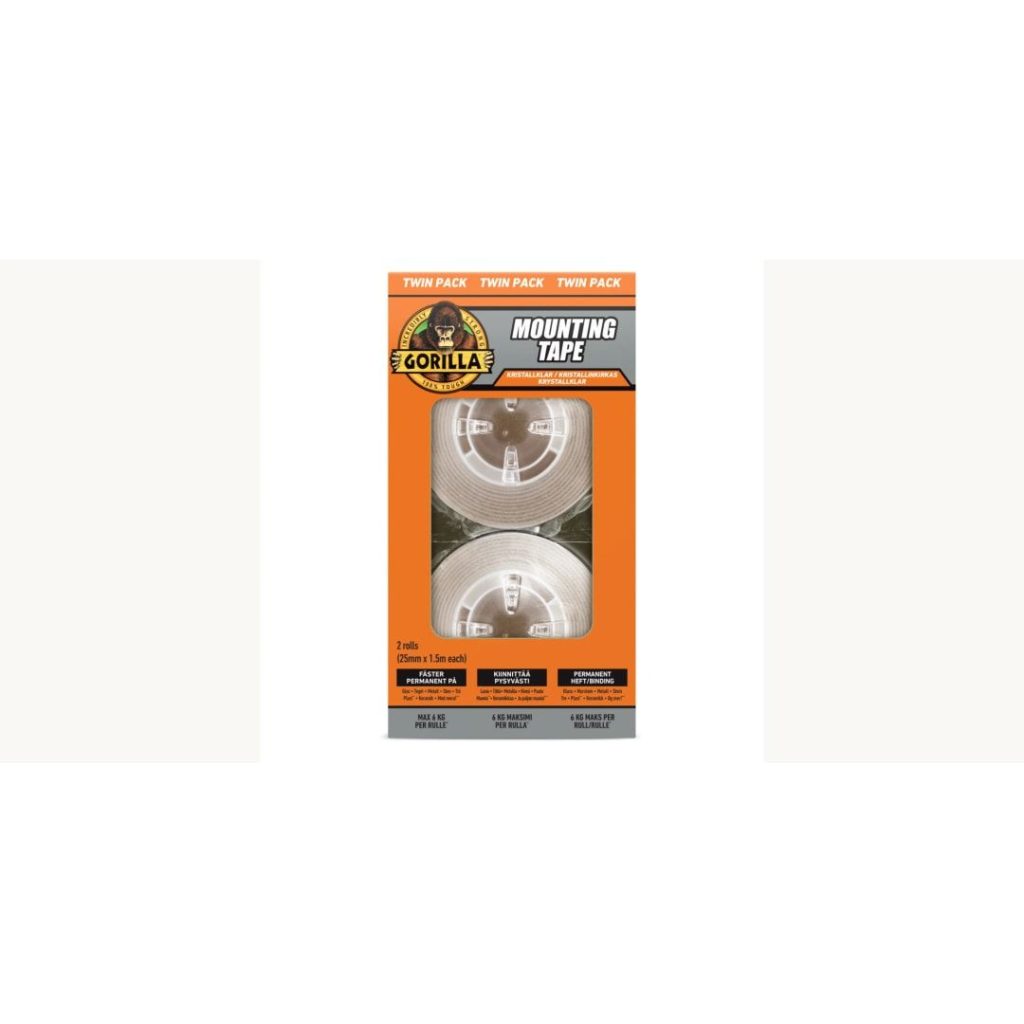 Gorilla monteringstape 2pk