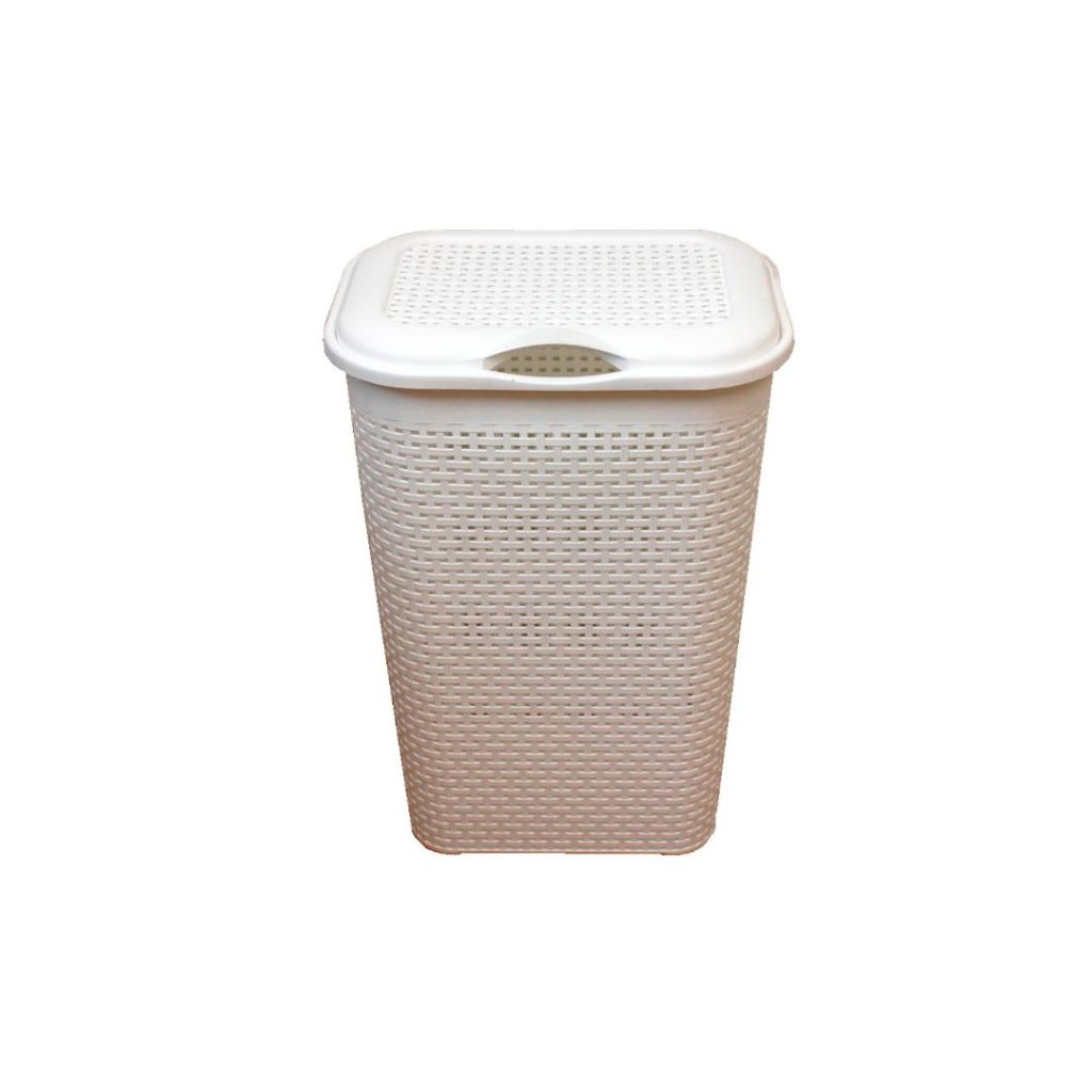 Skittentøyskurv rattan hvit