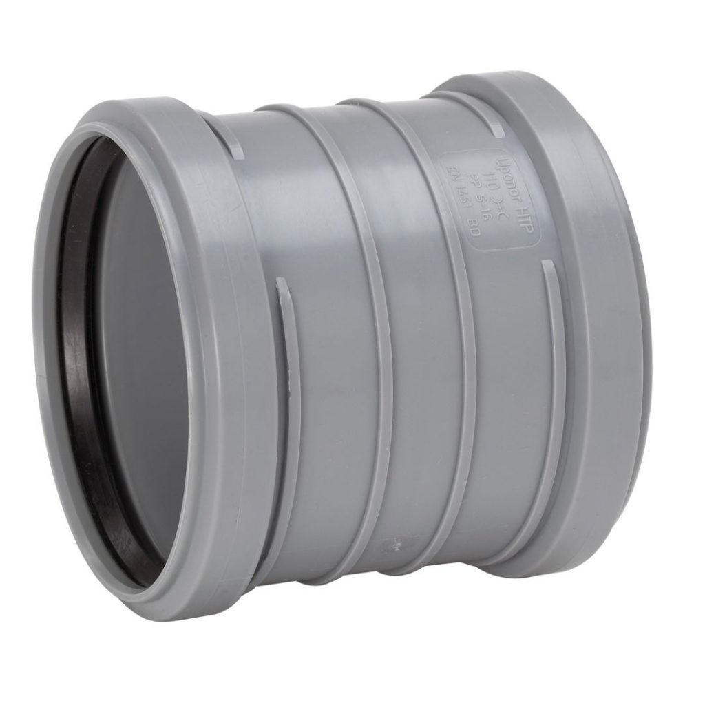 Gelia dobbelmuffe 50mm pp grå