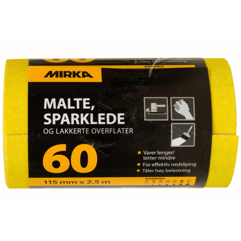 Mirka sliperull m/s/l 115mm x 2,5m k60