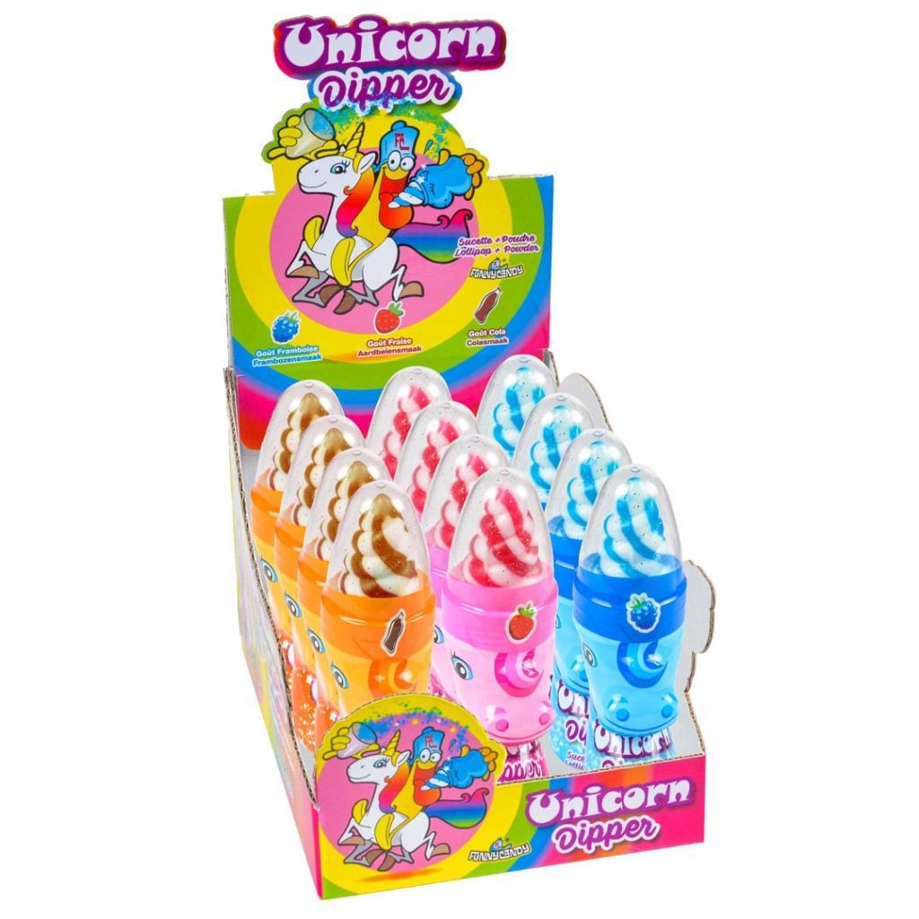 Funny candy unicorn dipper 50g