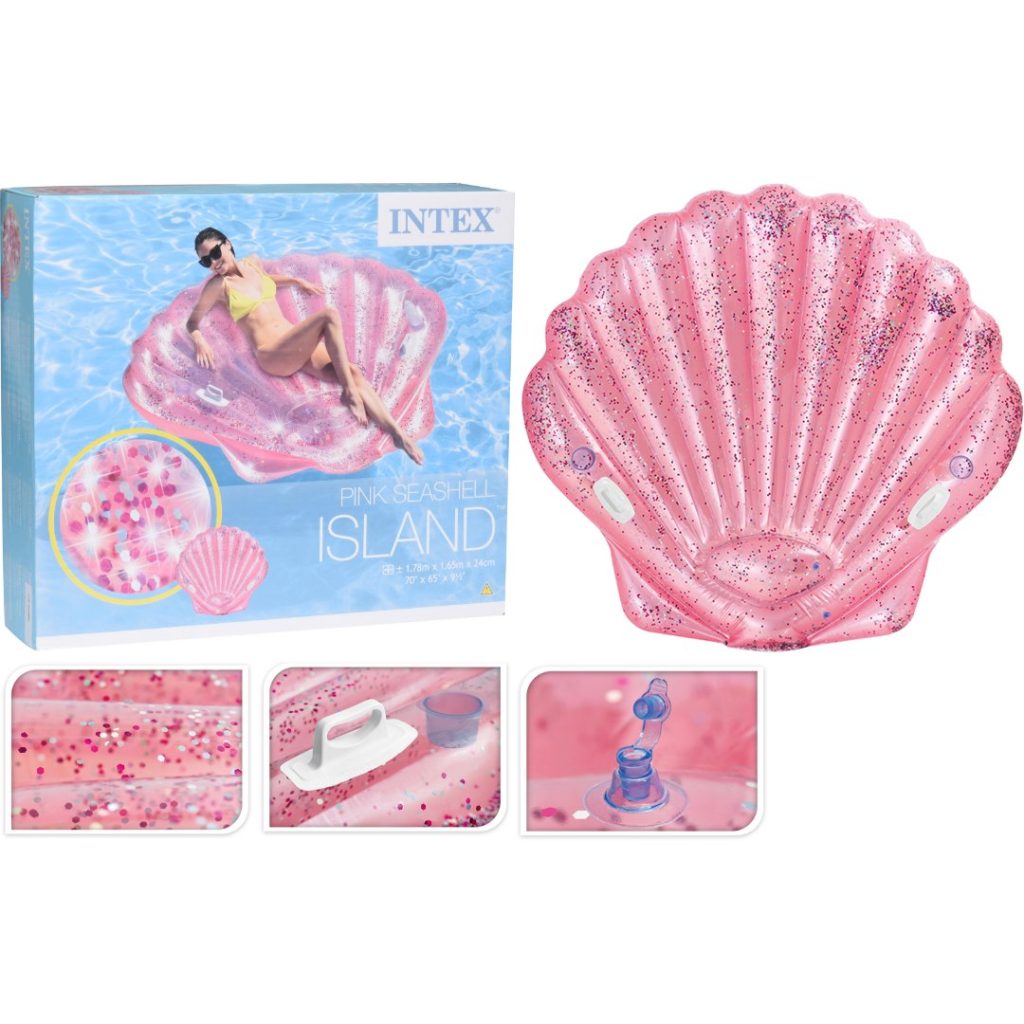 Intex luftmadrass, 178x165x24 cm skjell