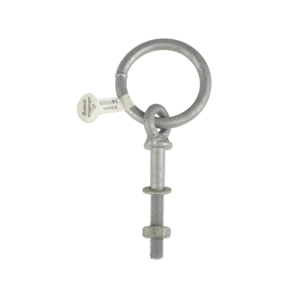 Båtring galv.10x75mm mutter/løs ring