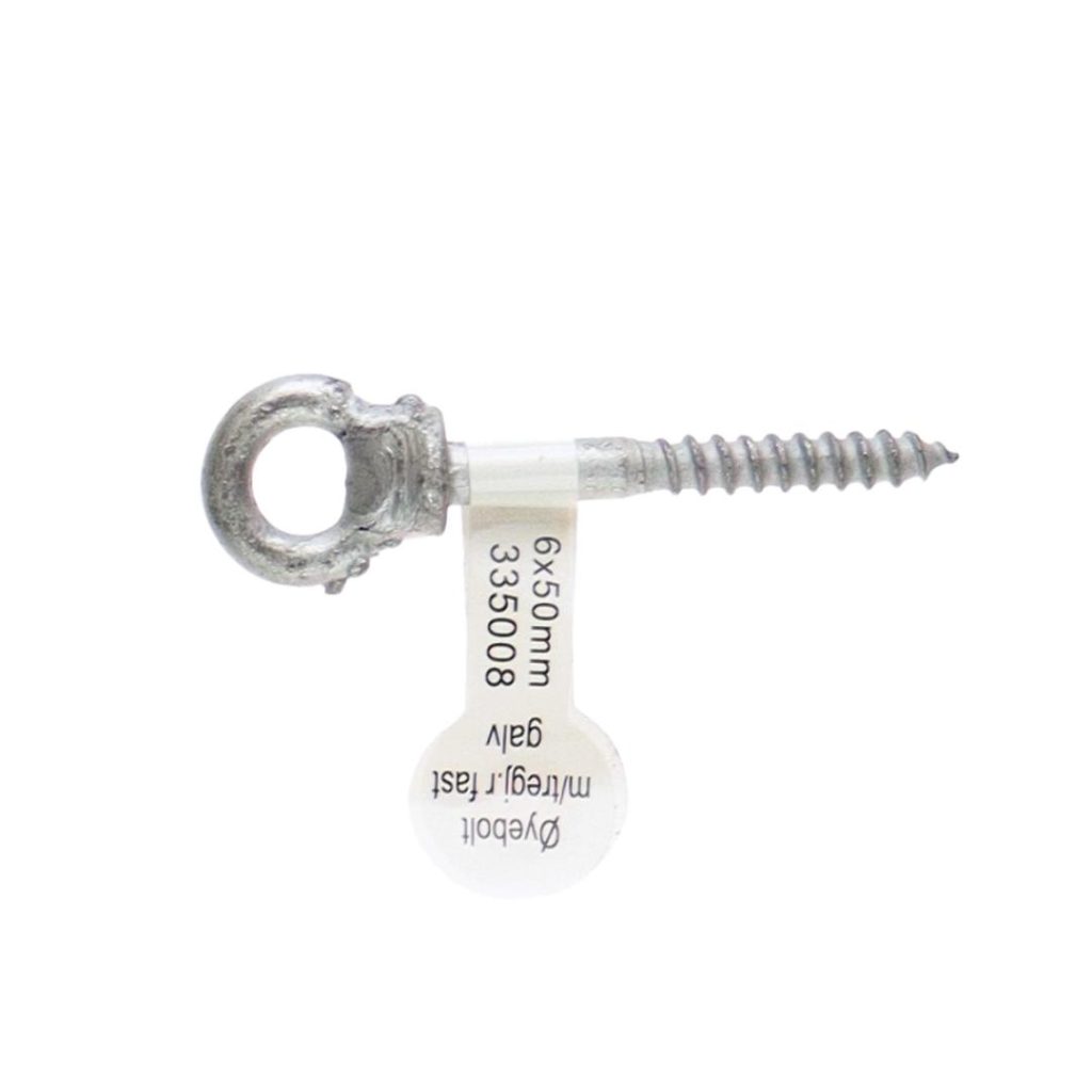 Øyebolt m/tregj. fast 6x50mm