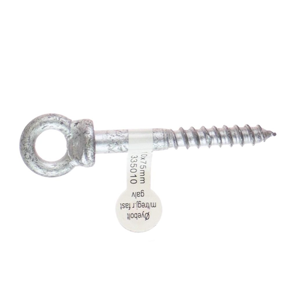 Øyebolt m/tregj. fast 10x75mm