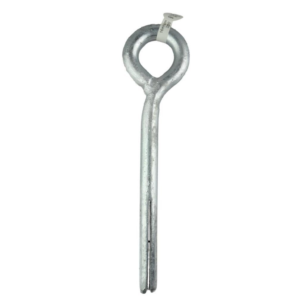 Øyebolt m/kile 16mm/0,63'' x 250mm galv