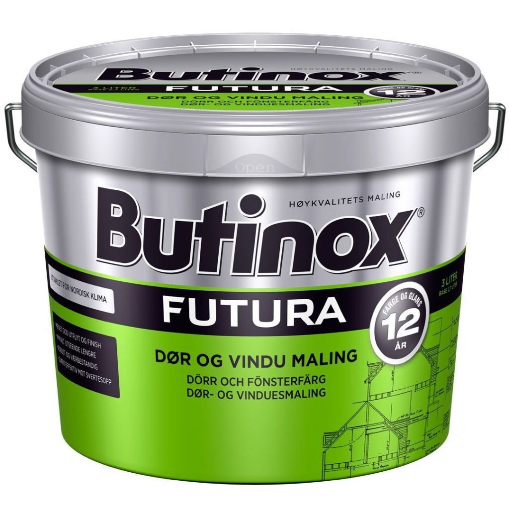 Butinox futura dør vindu maling  hvit 3l