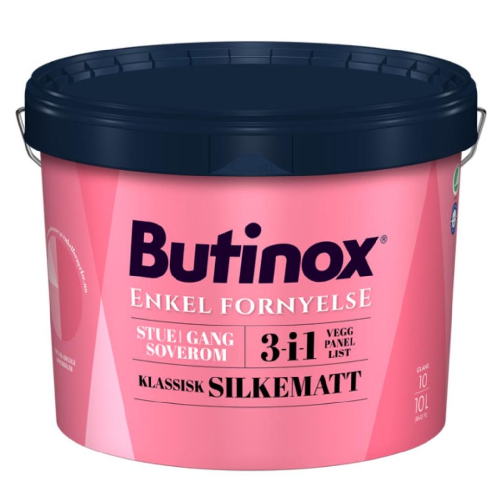 Butinox interiør silkematt hv bas 9l