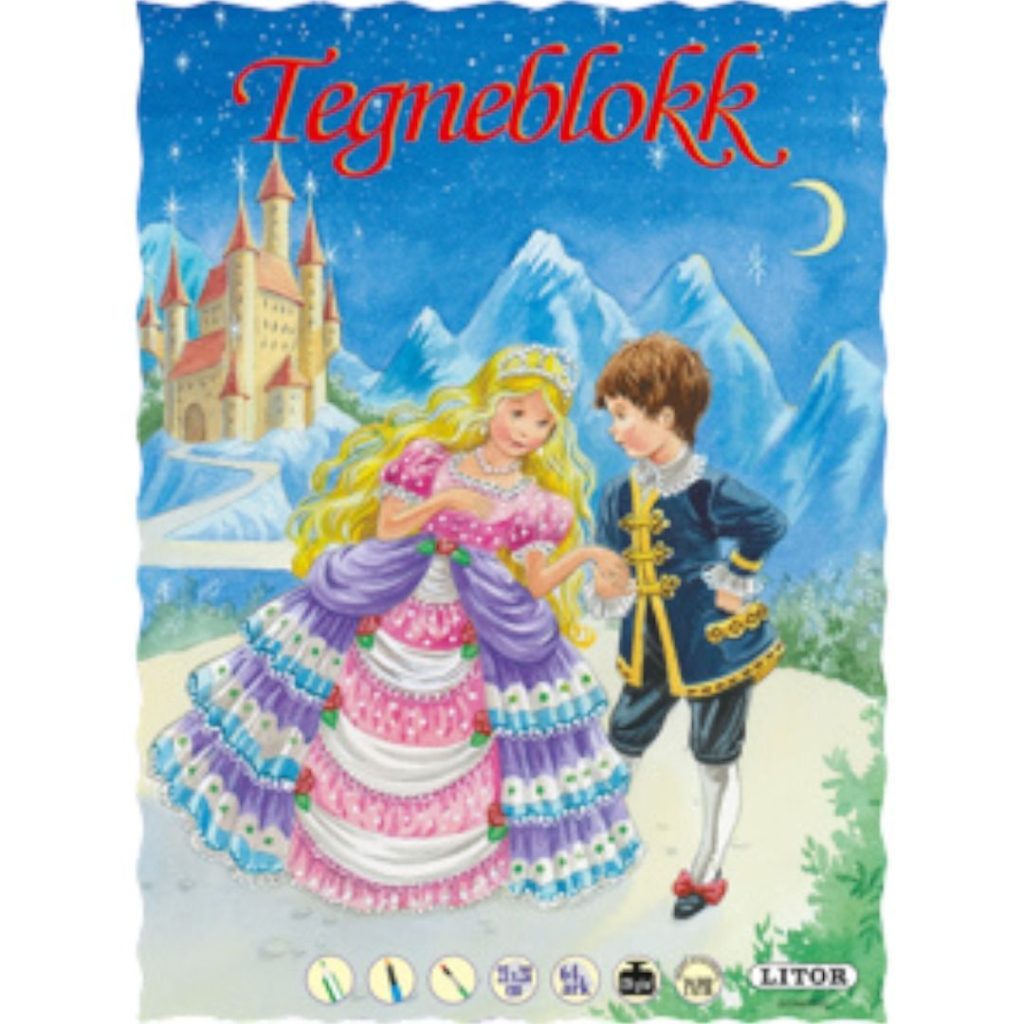 Tegneblokk prinsesse/prins