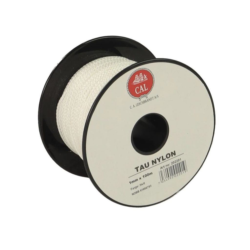 Tau flettet nylon 1mm 100m