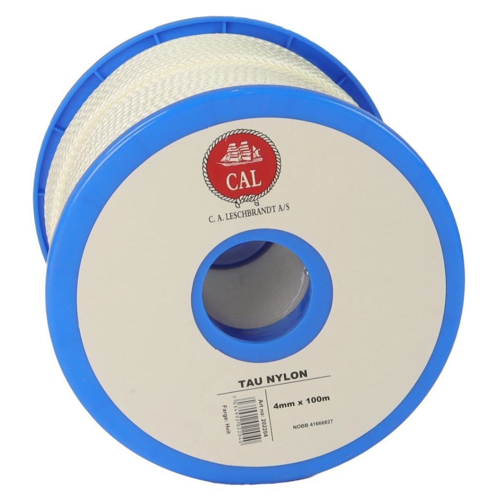 Tau flettet nylon 4mm 100m