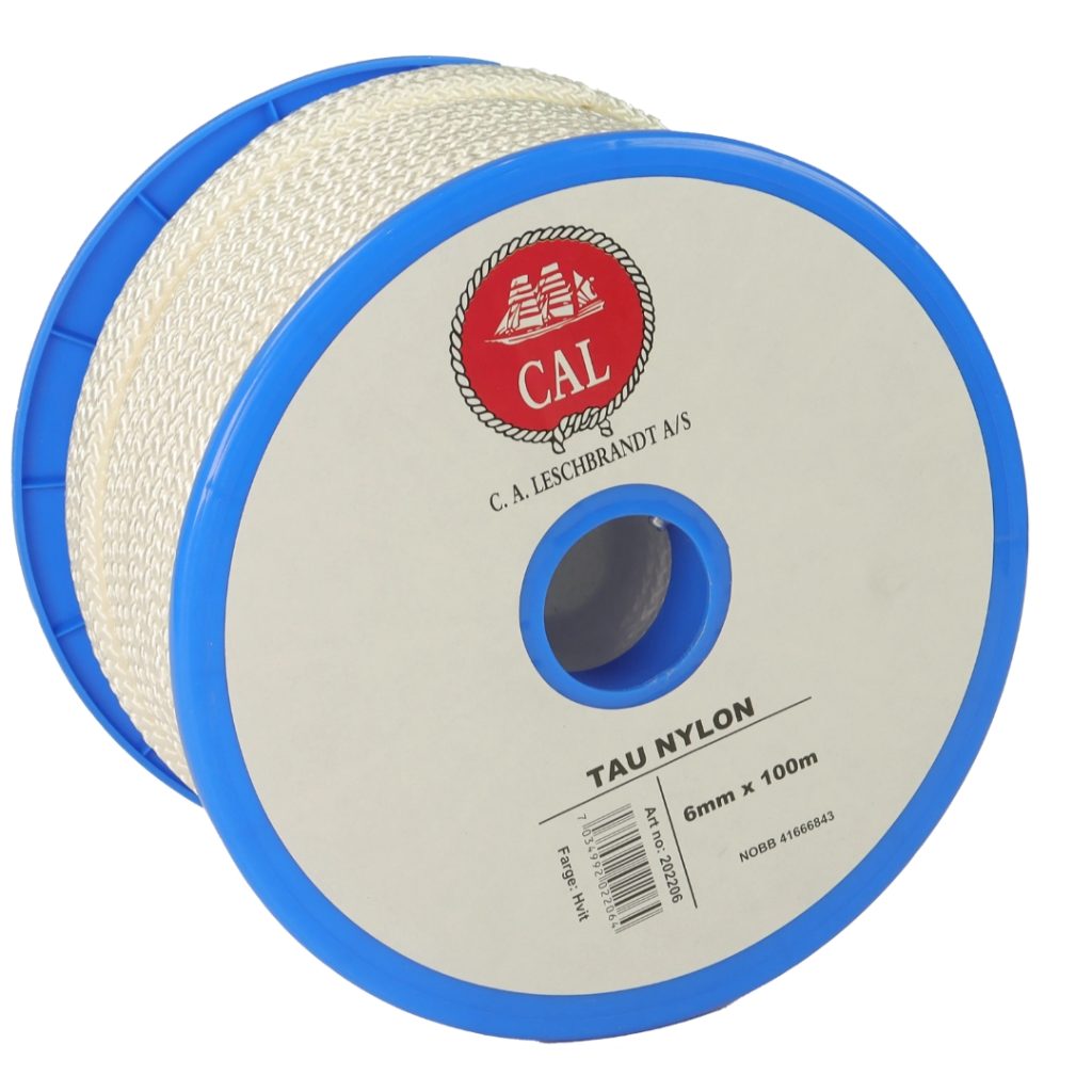 Tau flettet nylon 6mm 100m