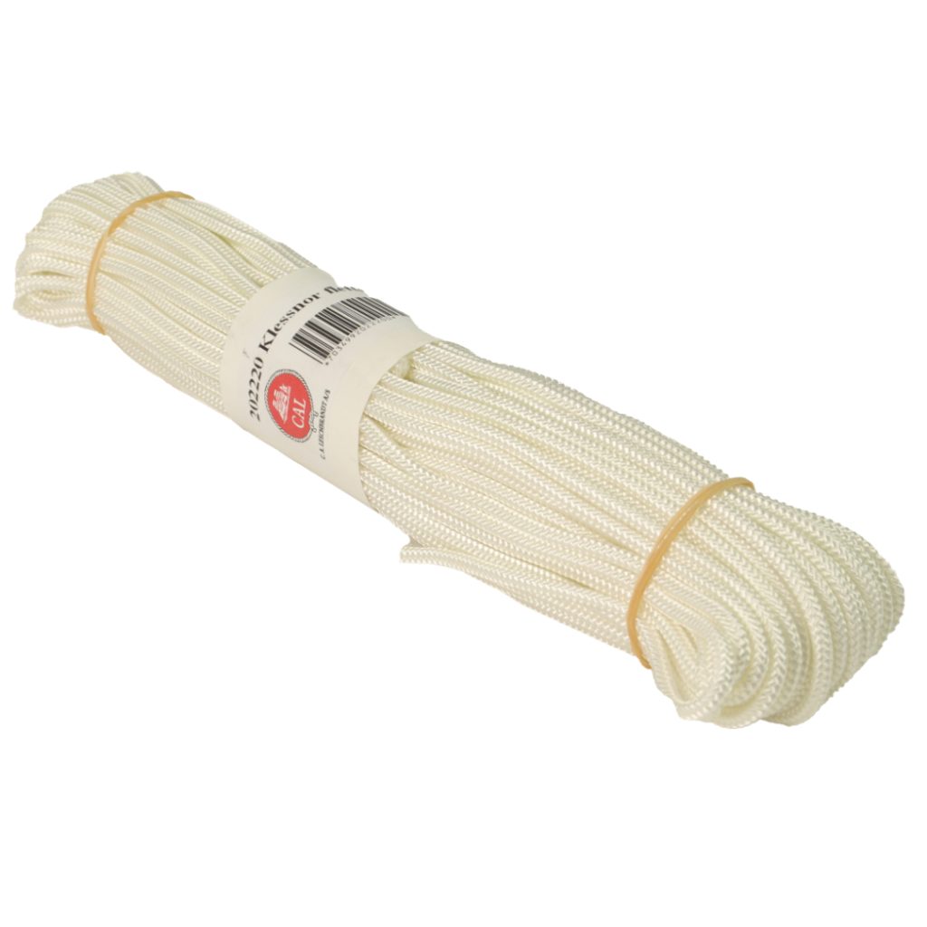 Klessnor flettet nylon, 25m 4,3mm