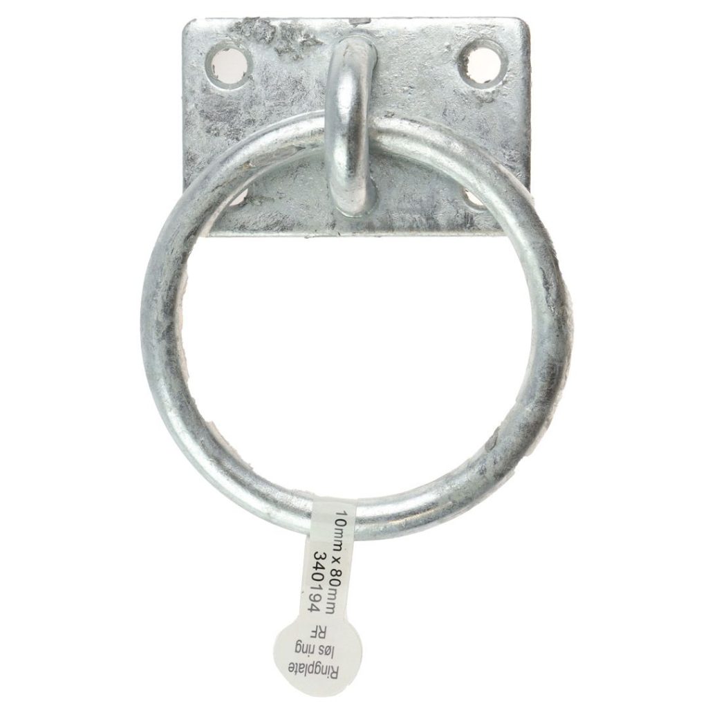 Ringplate varmgalv. 10mm x 80mm løs ring
